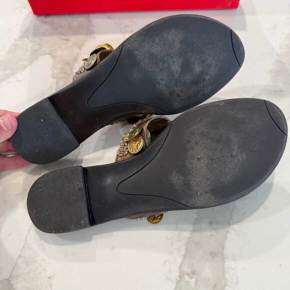 Talbots Leanne Flats Slide Thong Sandals Women’s Size 8M Leather Antique Bronze - Picture 7 of 9